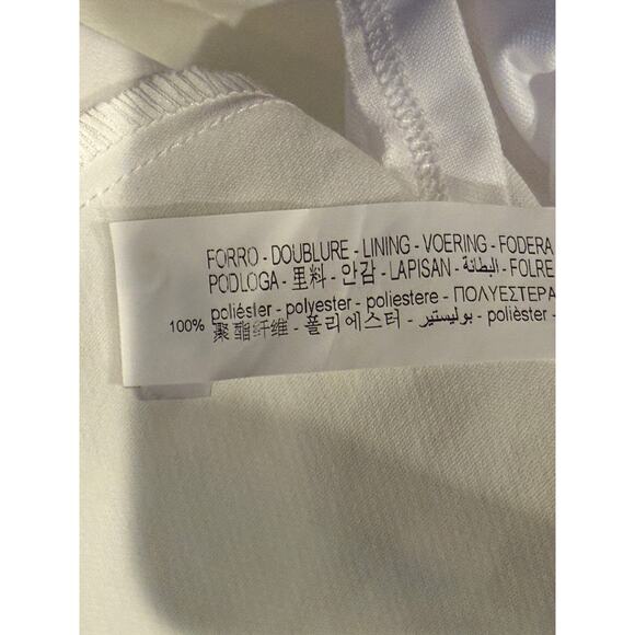 NWT Zara Sleeveless Cut Out Chain Detail Midi Dress Lined Zip XS White Ivory - Picture 11 of 16